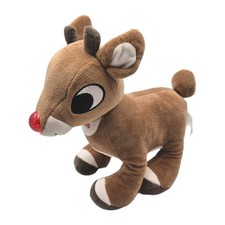 Musical Rudolph the Red Nosed Reindeer Plush Blinking Nose 10"