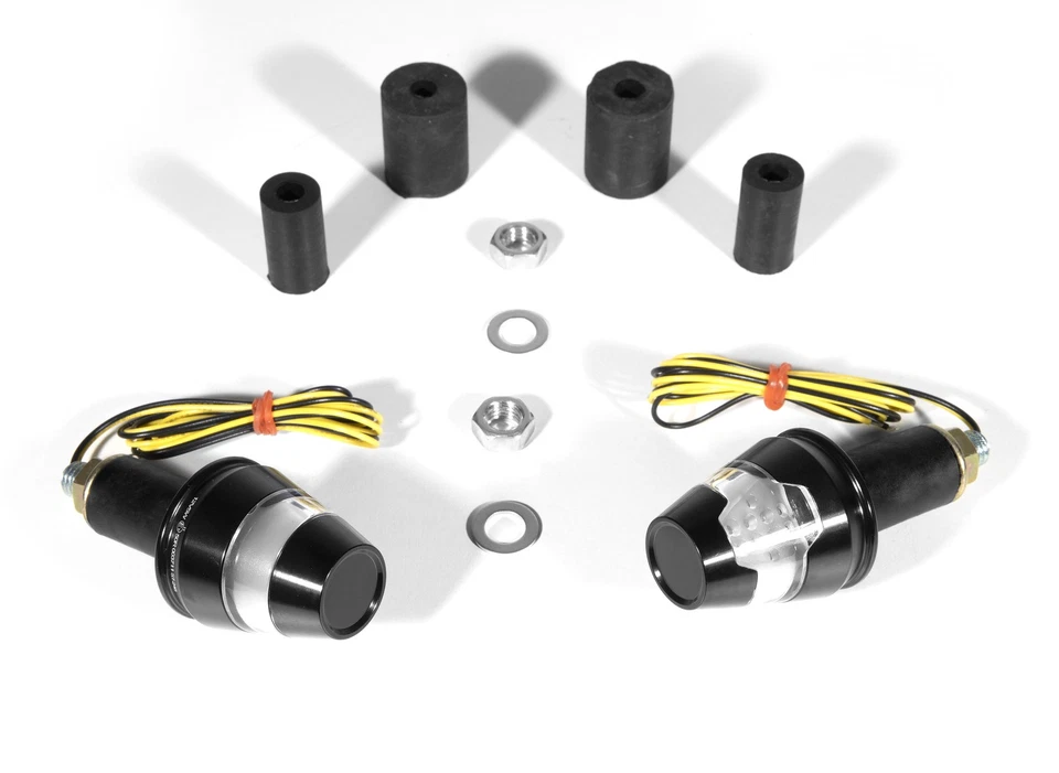 Lenkerendenblinker Set Alu Conic LED Schwarz ECE-Zulassung Lenkerblinker 1 Paar - Bild 3 von 4