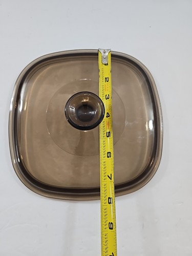 Pyrex A-9-C Smoke Brown Glass Square Lid Replacement Corning Bakeware LID ONLY - Picture 5 of 5