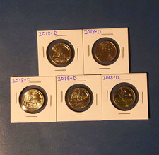 🪙 2018-D America the Beautiful Quarters 5-Coin Set 25C uncirculated 🪙 