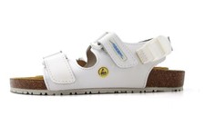 Abeba Sandały medyczne Korkowe klapki NATURE 4090 Białe OB ESD rozm. 37