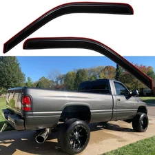 In-Channel Smoke Window Visor Rain Guard For 1994-2002 Dodge Ram 1500 2500 3500*