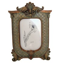 Frame Traditions CBK Gold Patina 4 x 6 Photograph Decorative Vintage Regal MCM