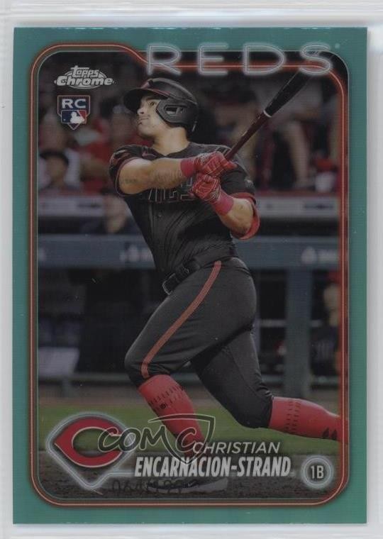 2024 Topps Chrome Aqua Refractor 64/199 Christian Encarnacion-Strand #65 9e1