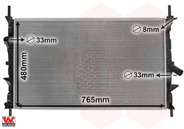 VAN Wezel 18012706 KüHler FüR MotorküHlung MotorküHler AutoküHler FüR Ford-image