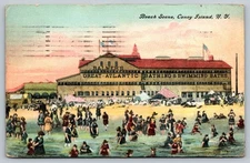 Vintage 1911 Coney Island NY Balmer's Great Atlantic Bathing Postcard