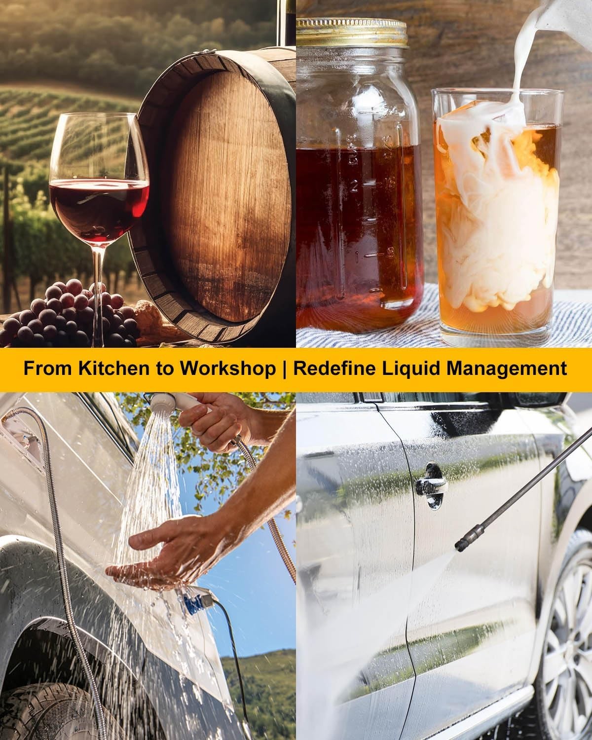 Household Electric Wine Transfer Pump with 110V Speed Regulator, Low Noise Bever