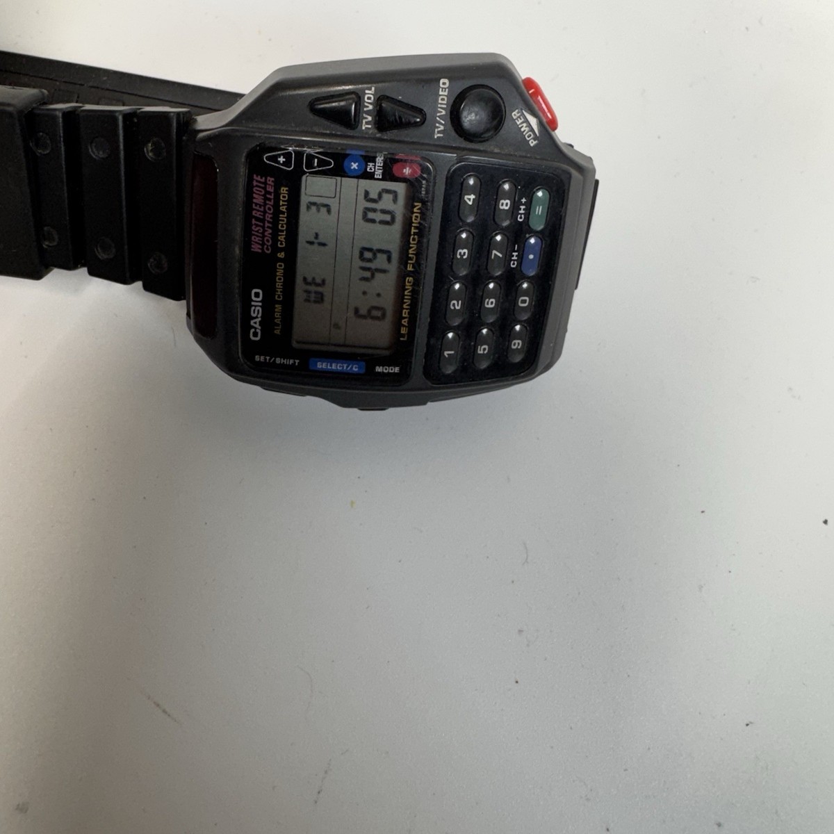 Vintage Casio 1175 CMD-40 Wrist Remote Control Calculator Digital