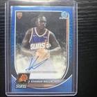 2025-26 Bowman #BCA-KM Khaman Maluach Chrome Autographs Blue X-Fractor #/150