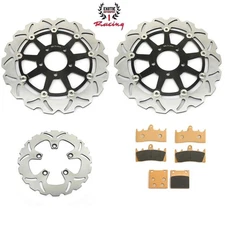 Front & Rear Brake Disc Rotors  and Pads Set For Suzuki Hayabusa 1300  1999-07