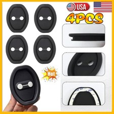 4PCS Silicone Car Auto Door Lock Cover Door Latch Protection Black White TL