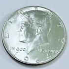 1964 Kennedy Silver Half Dollar 90% Silver GEM AU ABOUT UNCIRCULATED #7956