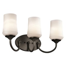 Kichler 45570 Bronze Aubrey 21"W 3-Light Bathroom Vanity Light