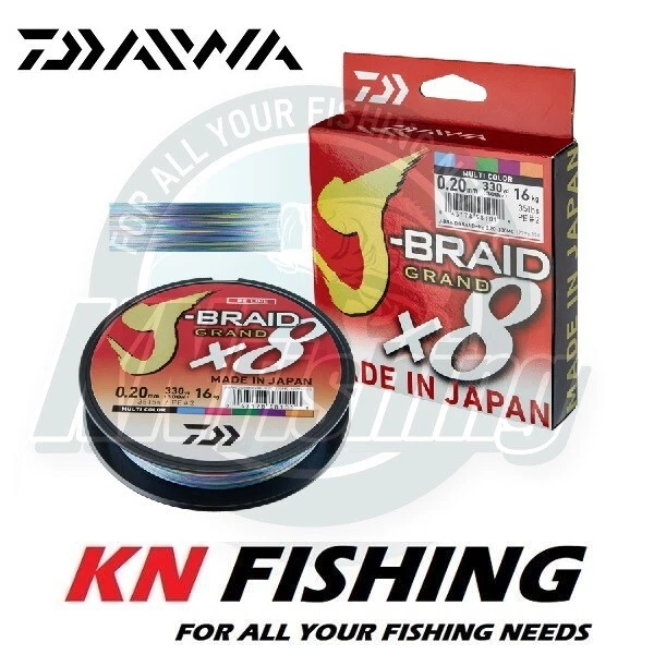 DAIWA J-BRAID GRAND X8 Japanese 8 Strain Braid Spinning Fishing Multicolore 300m - Photo 1/1