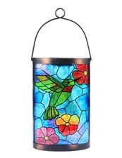 Hanging Solar Lantern Outdoor Decorative Waterproof LED Solar Hummingbird Lig...