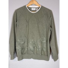 Vintage 90s Grannycore Embroidered Sweatshirt Cottagecore Country Cute Medium