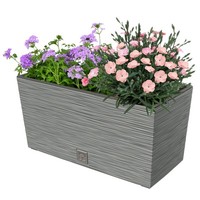 Blumenkasten MeißEl Balkonkasten Pflanzkasten Grau L 39,5 Cm Mit Topf Einsatz