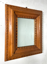 ANTICA PICCOLA SPECCHIERA NEO-CLASSICA CORNICE LEGNO TRENTINA 1950 45X55CM