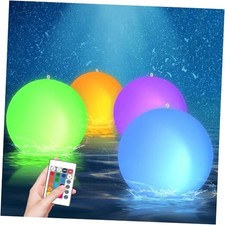 Solar Floating Pool Lights 4 Pack, 14 inch Floating Pool Lights Solar Powered