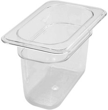 Winco SP7906, 5-1/2 Inches Deep 1/9 Size Polycarbonate Food Pan, Translucent...