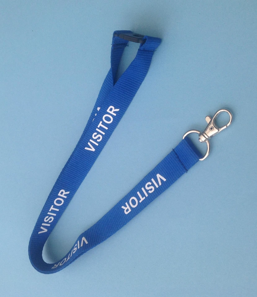 Cordón de seguridad para visitantes azul oscuro centro de llamadas trabajo oficina seguridad FANTASÍA