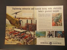 1953 GENERAL ELECTRIC ENGINEERING & ELECTRICAL ENTERPRISE vintage art print ad