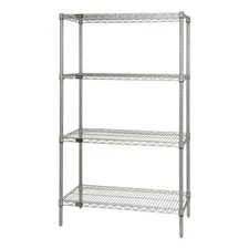 Quantum WR63-1830SG 4 Shelf Galvanized Steel Solid Shelving Starter Kit - 30"...