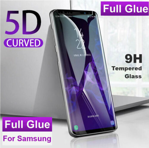 Full Glue Cover Tempered Glass Screen Protector For Galaxy S8 S9 S10 Plus - Picture 1 of 13