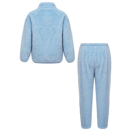Unisex Kids Outfits Boys Sleepwear Nightwear Set Flannel Elastic Waistband Warm - Picture 34 of 52