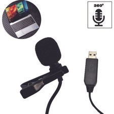 Mini Portable USB Microphone Clip Lapel Microphone Fits notebook and computer