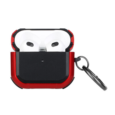 Rugged Shockproof Hybrid Case for AirPods Pro - Black Red | eBay