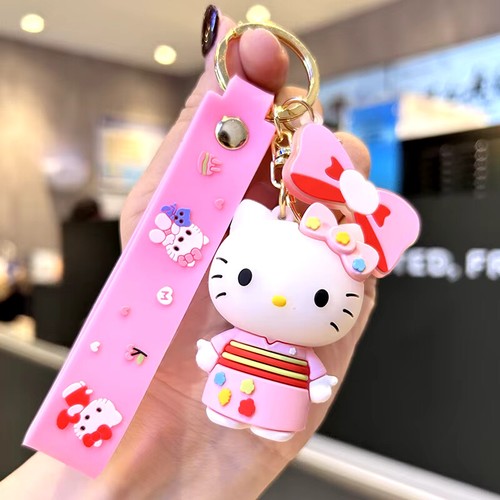 Kawaii Sanrio Keychain Cute Cartoon Hello Kitty Keychains KT Cat Car Key Ring - Picture 12 of 18