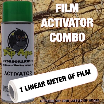 MARBLE 13 GRANITE STONE DIP APE ACTIVATOR FILM COMBO HYDROGRAPHIC WATER TRANSFER