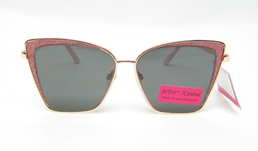 NWT Betsey Johnson Gold Cat Eye Sunglasses Metal Pink Heart Summer Festival Betsey Johnson BJ445114 Bronze Heart Sunglasses Gold Metal  main image 4