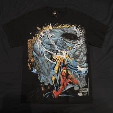 Huf Marvel T Shirt Size Medium Black Hulk Spiderman 