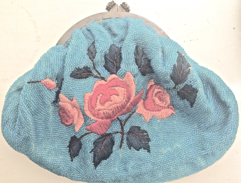 Vintage Hat Clutch Purse Beaded Embroidered Milli… - image 3