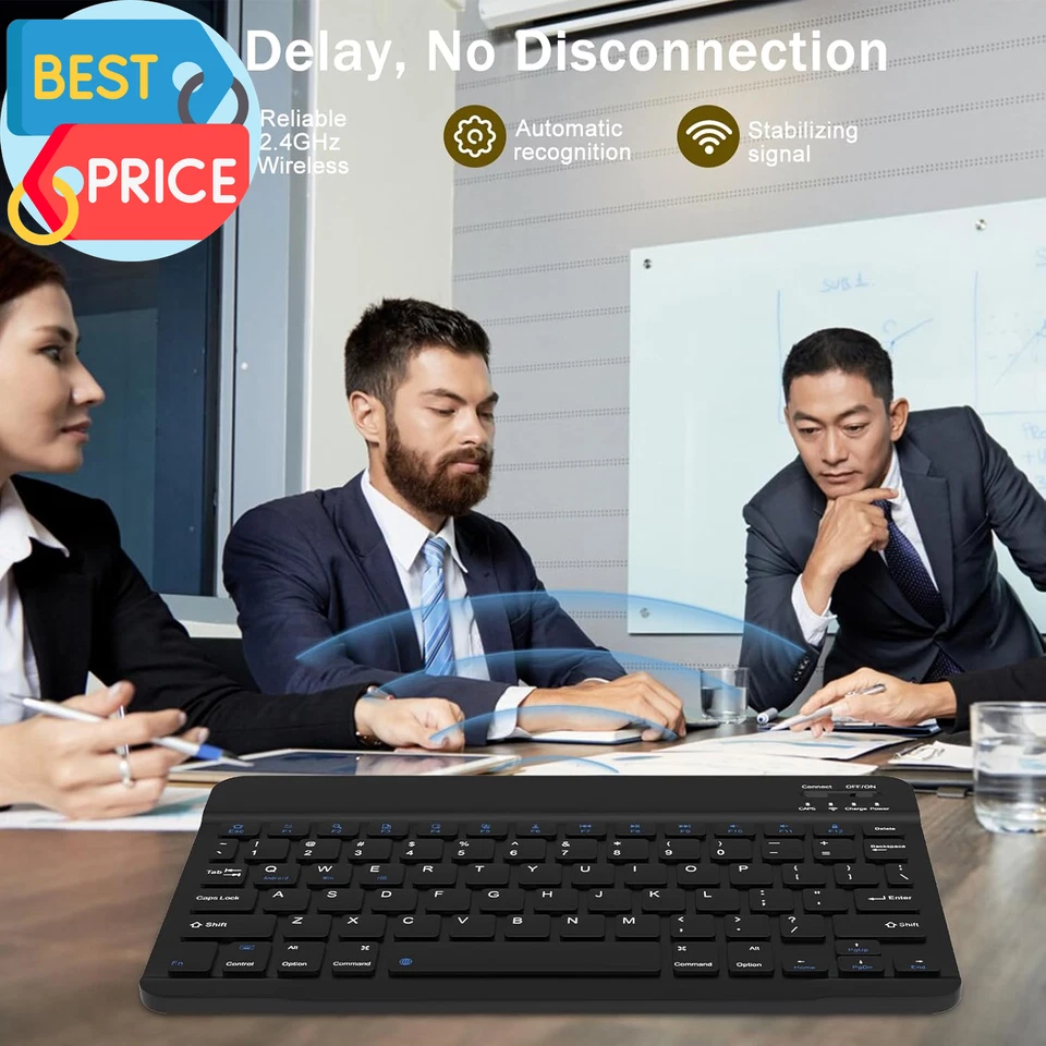 Rechargeable Bluetooth Keyboard and Mouse Combo Universal Ultra-Slim Wireless - Image 4 of 4