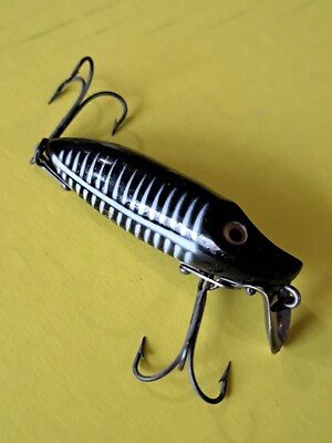 1930s HEDDON River Runt #9409 XRB BLACK X RAY Color Fishing