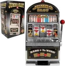 Slot Machine - Las Vegas Game with Casino Sounds, Flashing Lights, and Chrome Tr