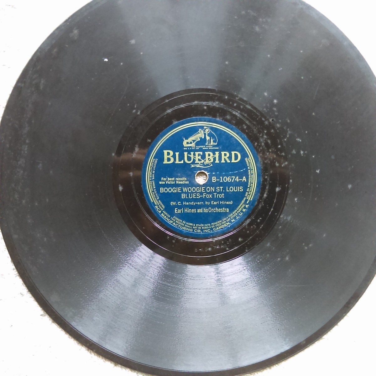ブルース・リーフギヤ 78 rpm Bluebird 10674, Earl Hines, St. Louis Blues Boogie, Number