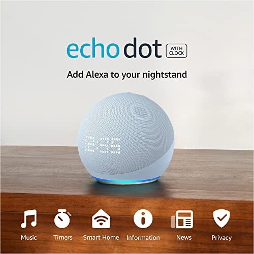 NEW Echo Dot Smart speaker w/ LED Clock ALEXA Random Colors