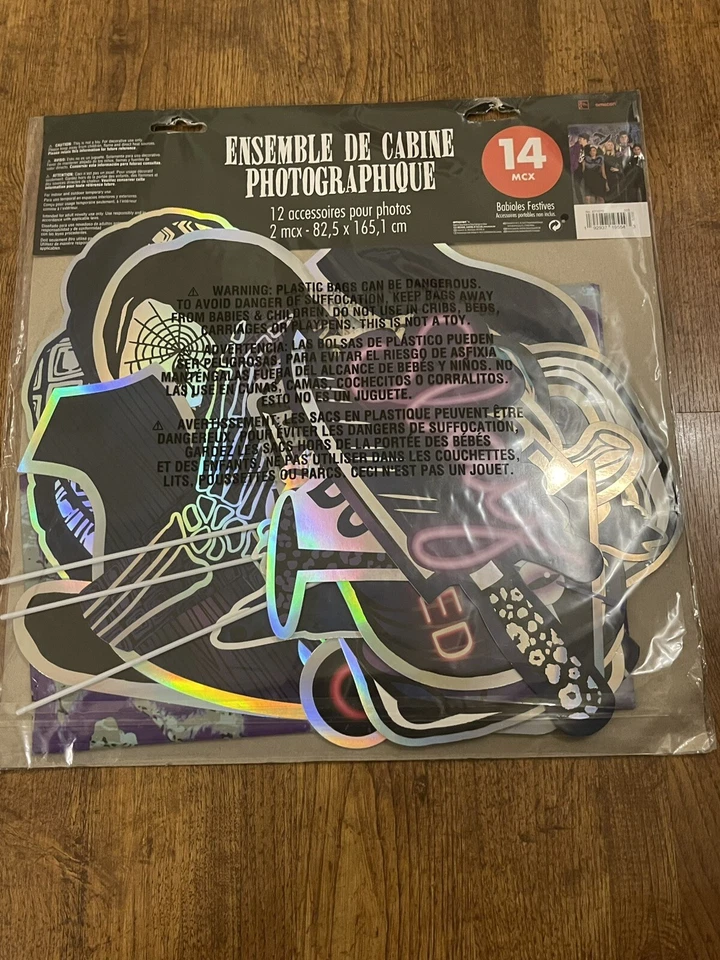 Kit de adereços e cabine de fotos cenário de festa de Halloween, 14 peças decoração - Imagem 4 de 4