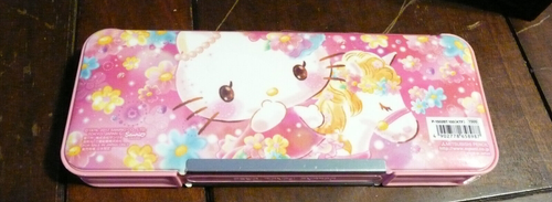 Sanrio Hello Kitty Pencil Case Mitsubishi 2017 with 2 opening sides - Picture 3 of 13