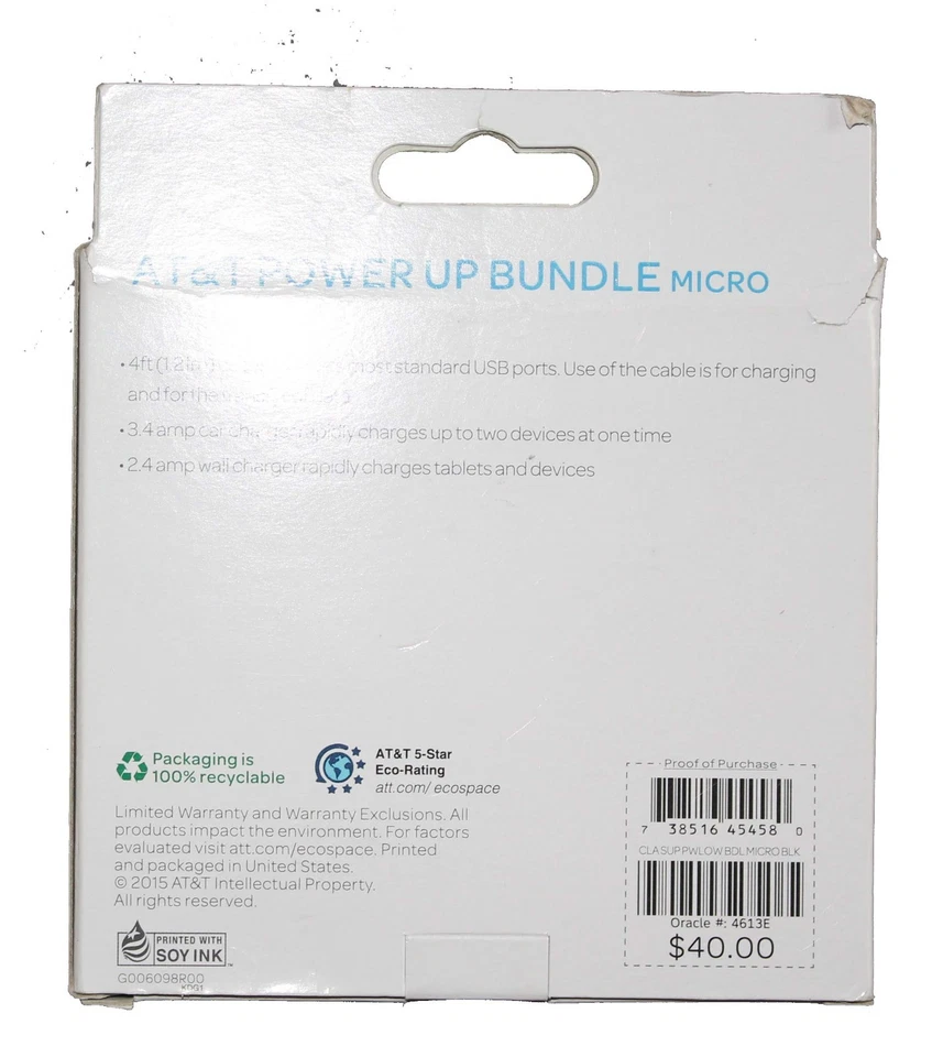 AT &T 3.4 amp car  and 2.4 AMP house chargers  for  Samsung Galaxy S 7 & S7 edge - Image 4 of 4