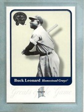 BUCK LEONARD - 2001 Fleer Greats of the Game - #71 - Grays - $1.00 Shipping