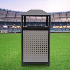 Commercial Outdoor Trash Can Large 38Gallon Site Lot Garbage Waste Container