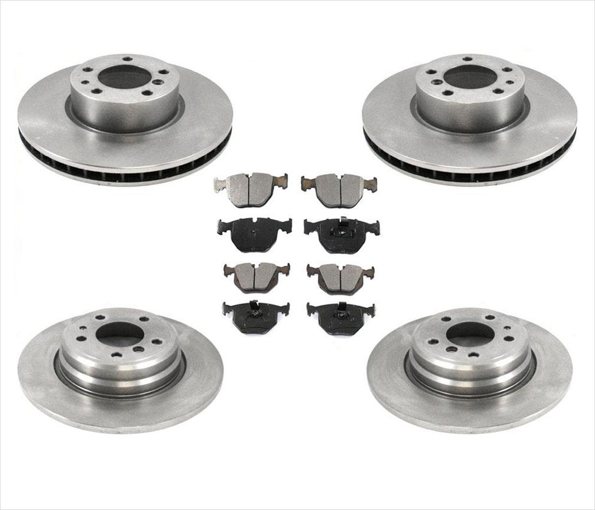 【TRGCK】 Front & Rear Disc Brake Rotors & Ceramic PadsFor BMW E38