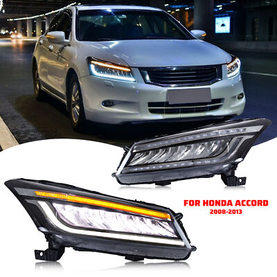 LED Headlights for Honda Accord 2008-2012 Sedan Sequential Animation Front Lamps