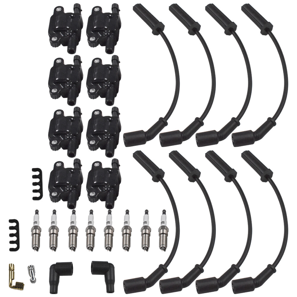 Ignition Coils &Spark Plugs &Wire For 14-20 GMC Sierra 1500 Chevy Silverado 1500