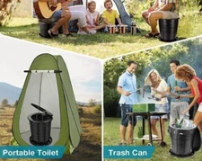 Privacy Tent & Portable Toile For Outdoor Camping Fishing Job Site   - Green